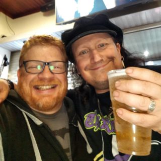 Meeting up with Ratbag at the Nice and Sleazy festival,  Morecambe.